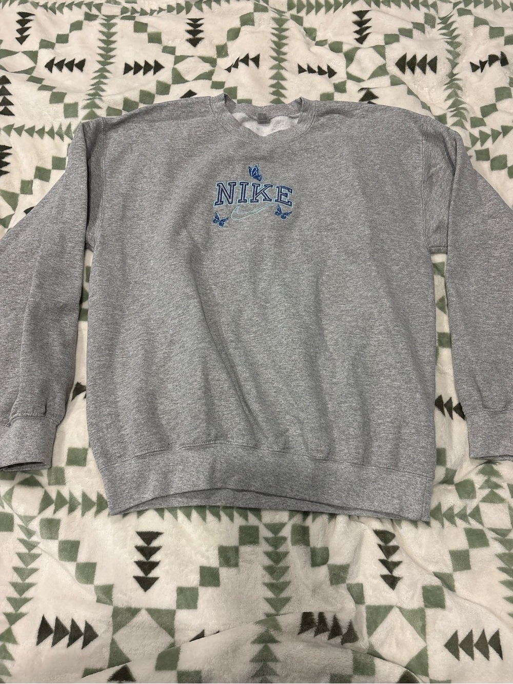 Embroidered nike logo sweatshirt
